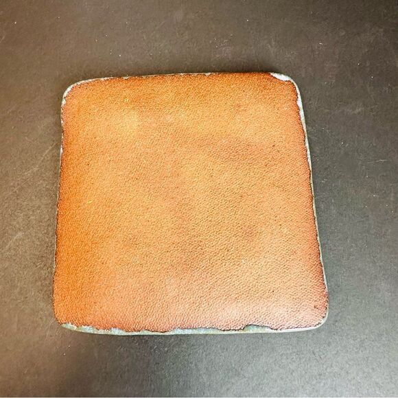 Artisan Red ware Buffalo Trinket Dish 4.5x4.5 - Picture 2 of 2